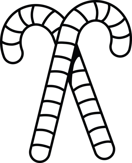 FREE Printable Candy Canes Coloring Page For Kids