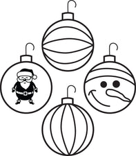Christmas Ornaments Coloring Page #4