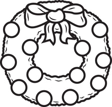 FREE Printable Christmas Wreath Coloring Page for Kids