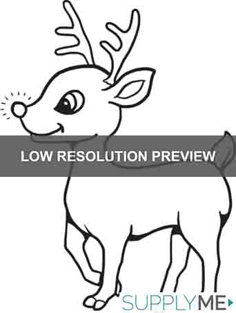 Printable Baby Reindeer Christmas Coloring Page for Kids
