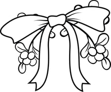 FREE Printable Mistletoe Christmas Coloring Page for Kids