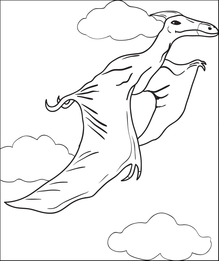 Pterodactyl Dinosaur Coloring Page