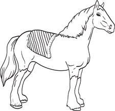 Clydesdale Coloring Page