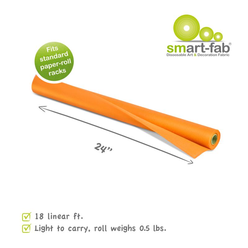 Smart-Fab® Orange Fabric, 24" x 18' Roll