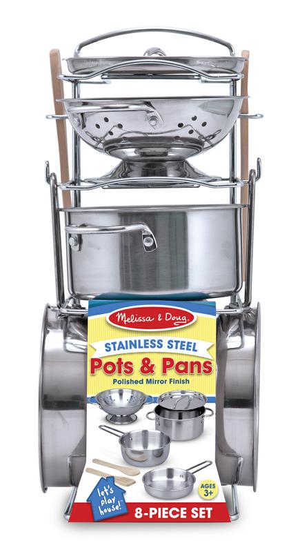 Let's Play House! Stainless Steel Pots & Pans Play Set
