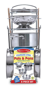 Let's Play House! Stainless Steel Pots & Pans Play Set