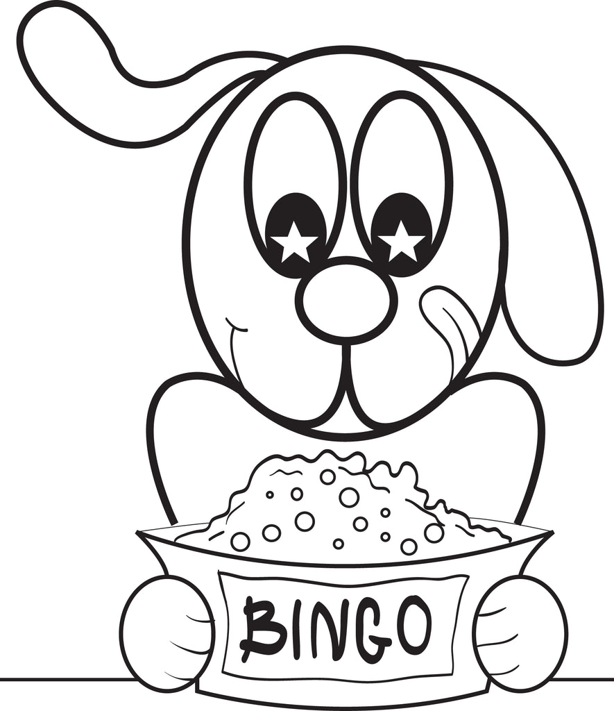 Bingo The Cartoon Dog Coloring Page