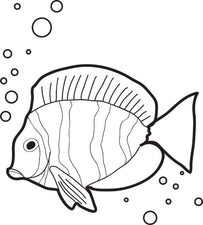 Fish With Air Bubbles Coloring Page