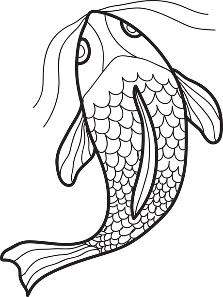 Swimming Fish Coloring Page
