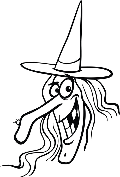 FREE Printable Halloween Witch Coloring Page for Kids