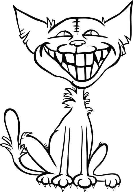 FREE Printable Halloween Cat Coloring Page for Kids