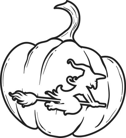 Printable Halloween Cat and Pumpkin Coloring Page for Kids