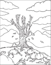 FREE Printable Pumpkin Patch Coloring Page for Kids
