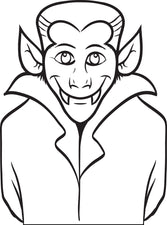 FREE Printable Dracula Coloring Page for Kids