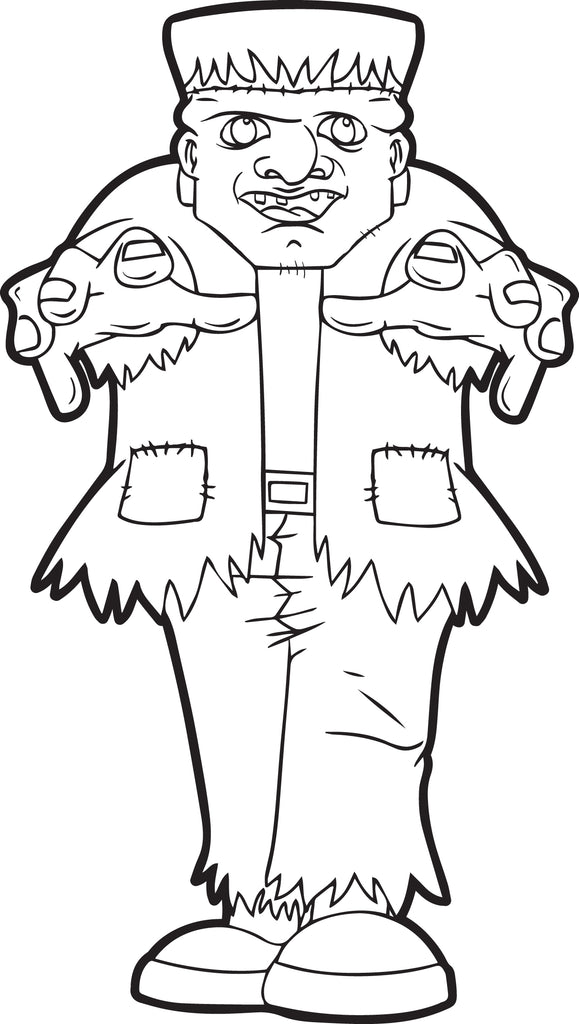 FREE Printable Frankenstein Coloring Page for Kids