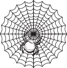 FREE Printable Halloween Spider Web Coloring Page for Kids