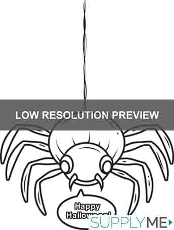 Printable Halloween Spider Coloring Page for Kids #4