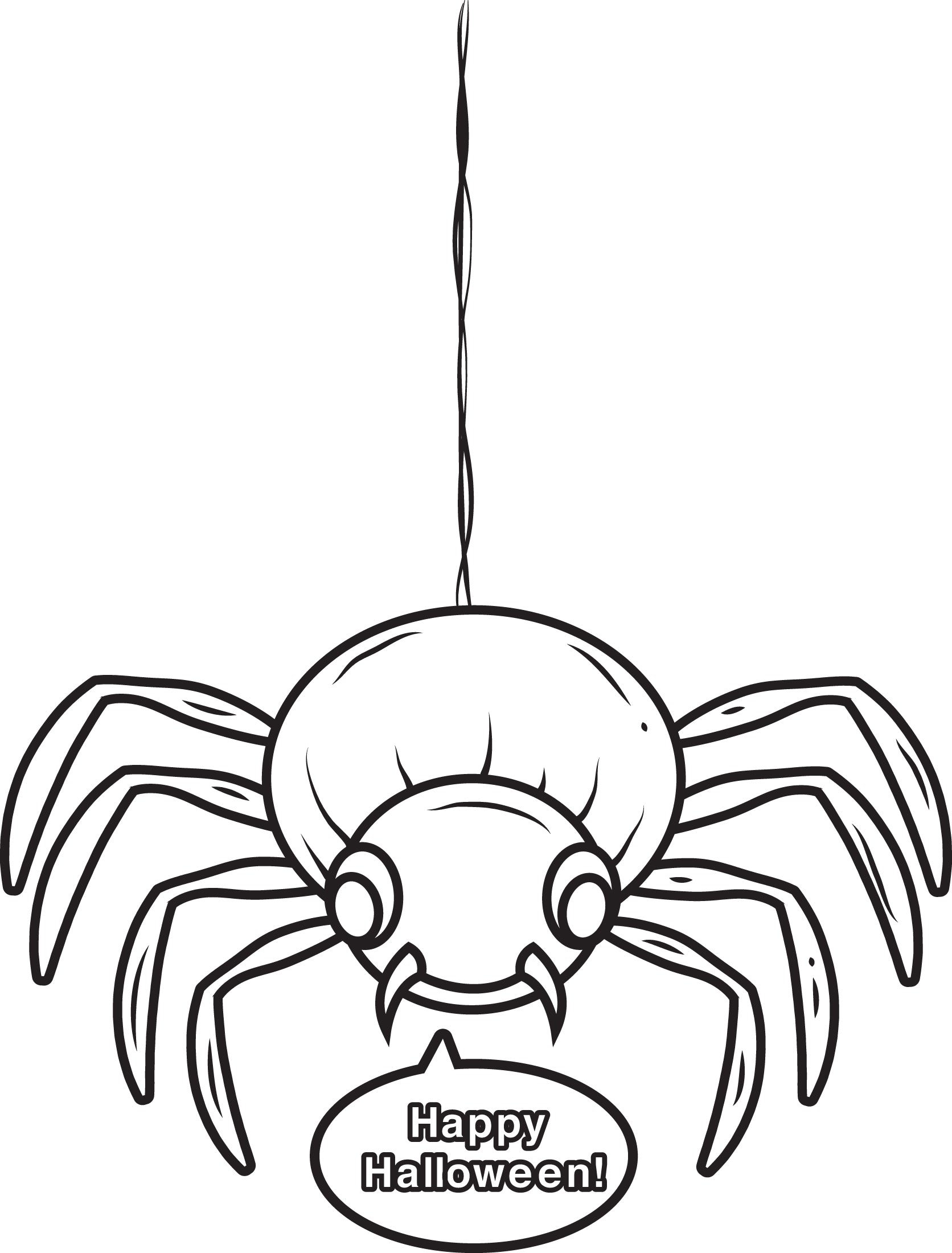 Halloween Spider Coloring Page Free Printable Spider Coloring Pages