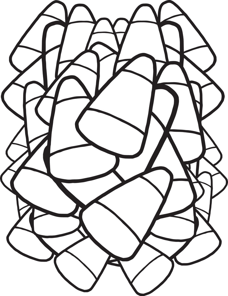 halloween candy corn coloring pages