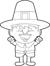 FREE Printable Pilgrim Coloring Page for Kids