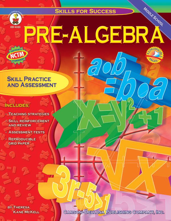 Carson Dellosa Pre-Algebra Resource Book, Gr 6-8 | CD-4323 – SupplyMe