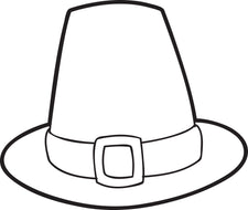 FREE Printable Pilgrim Hat Coloring Page For Kids