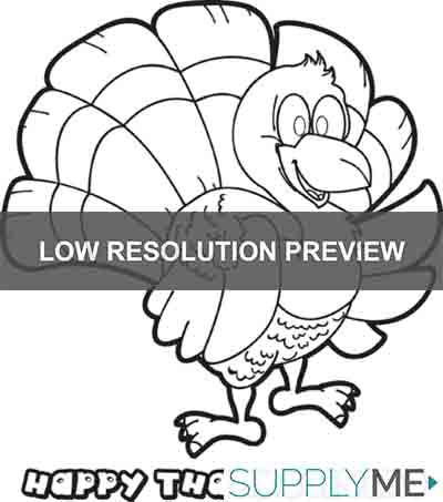 Printable Thanksgiving Turkey Coloring Page for Kids #5