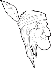 FREE Printable Native American Coloring Page For Kids