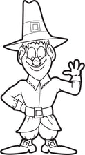 FREE Printable Pilgrim Coloring Page For Kids