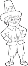 FREE Printable Pilgrim Coloring Page For Kids