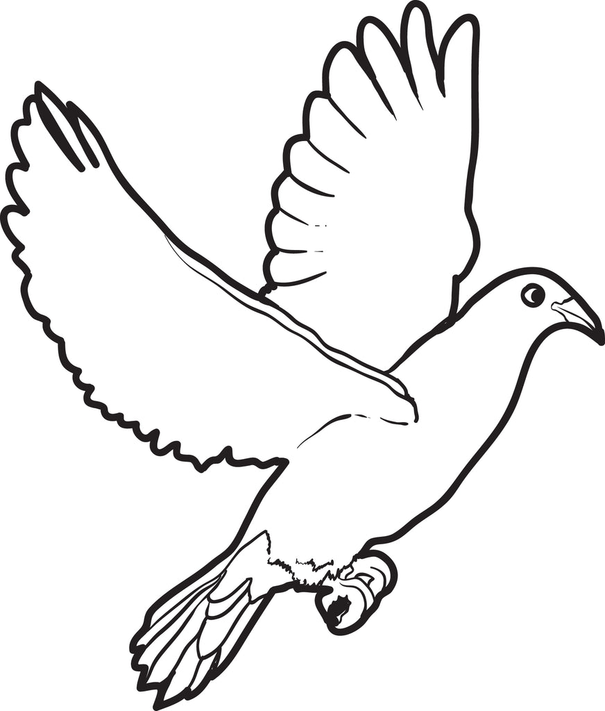 Dove Coloring Page #1