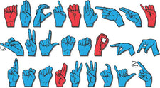 WonderFoam® Magnetic Sign Language Letters 