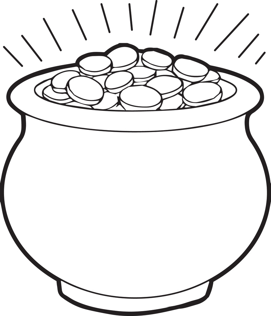 Pot of Gold Coloring Page #1