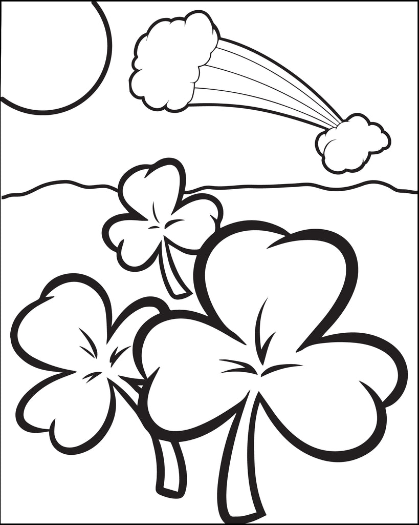 Shamrock Coloring Page #1