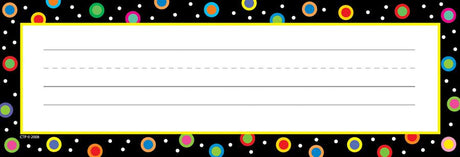 Dots On Black Name Plates