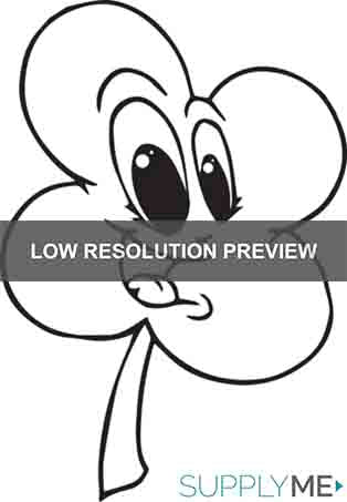Four Leaf Clover Coloring Page #2