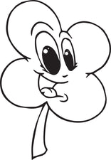Four Leaf Clover Coloring Page #2