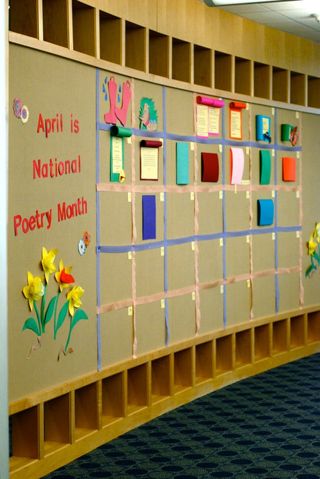 Poetry Month Calendar - April Bulletin Board Idea