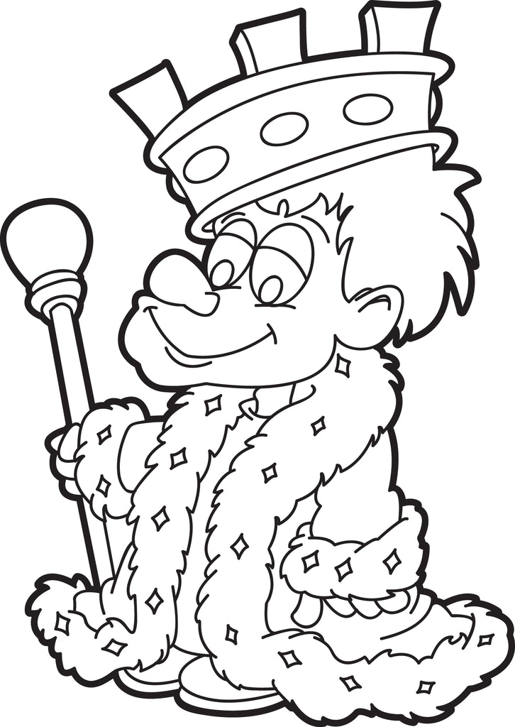 Cartoon King Coloring Page