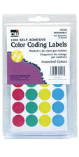 Color Coding Dot Labels, 3/4" Assorted Colors