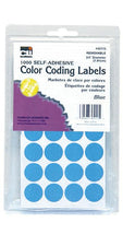 Color Coding Dot Labels, 3/4" Blue