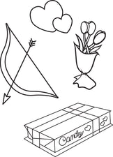 Valentine's Day Things Coloring Page