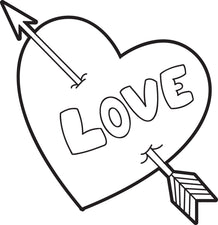 Valentine Heart Coloring Page #1