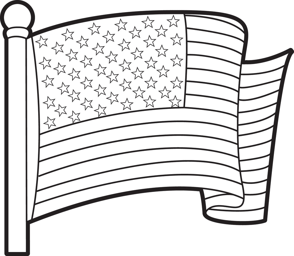 American Flag Coloring Page