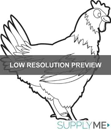 Chicken Coloring Page #1