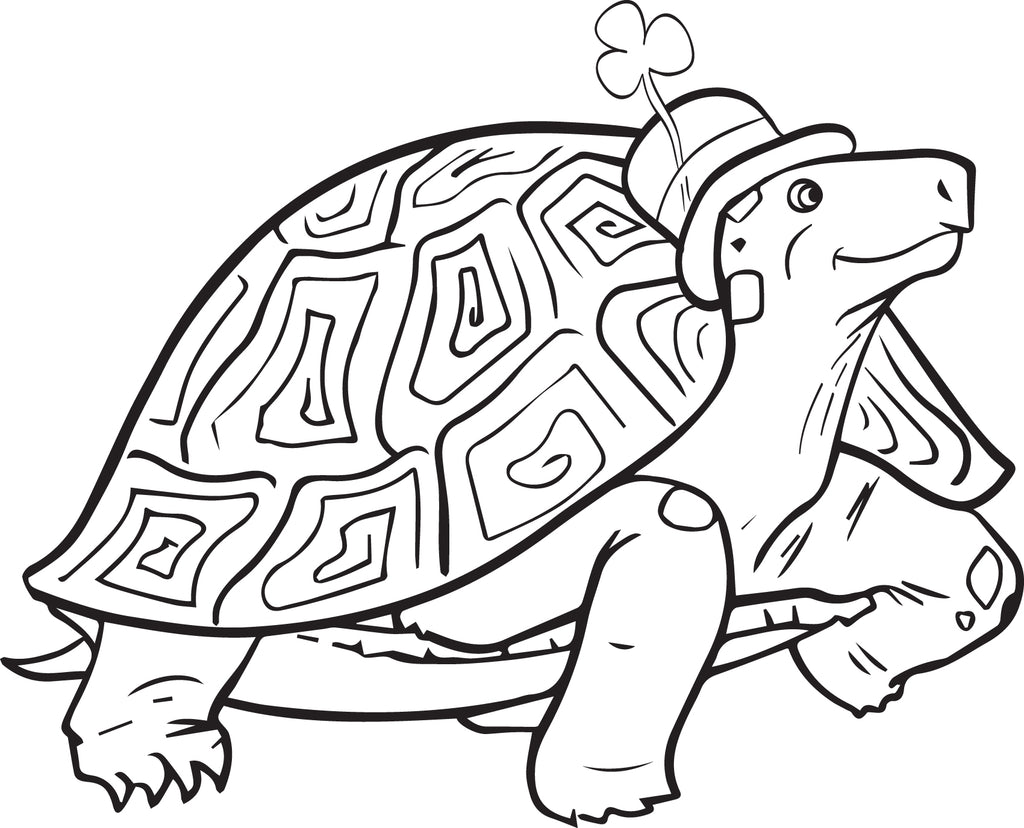 St. Patrick's Day Turtle Coloring Page