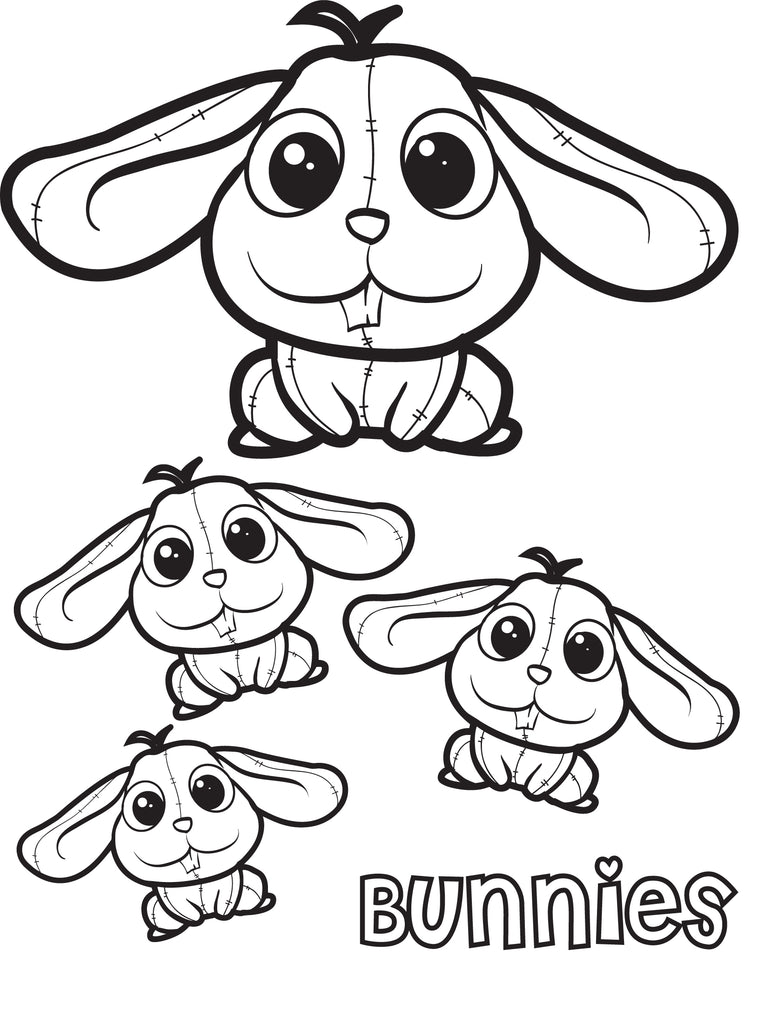 Cute Bunny Rabbit Coloring Pages