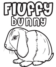 Bunny Rabbit Coloring Page #1