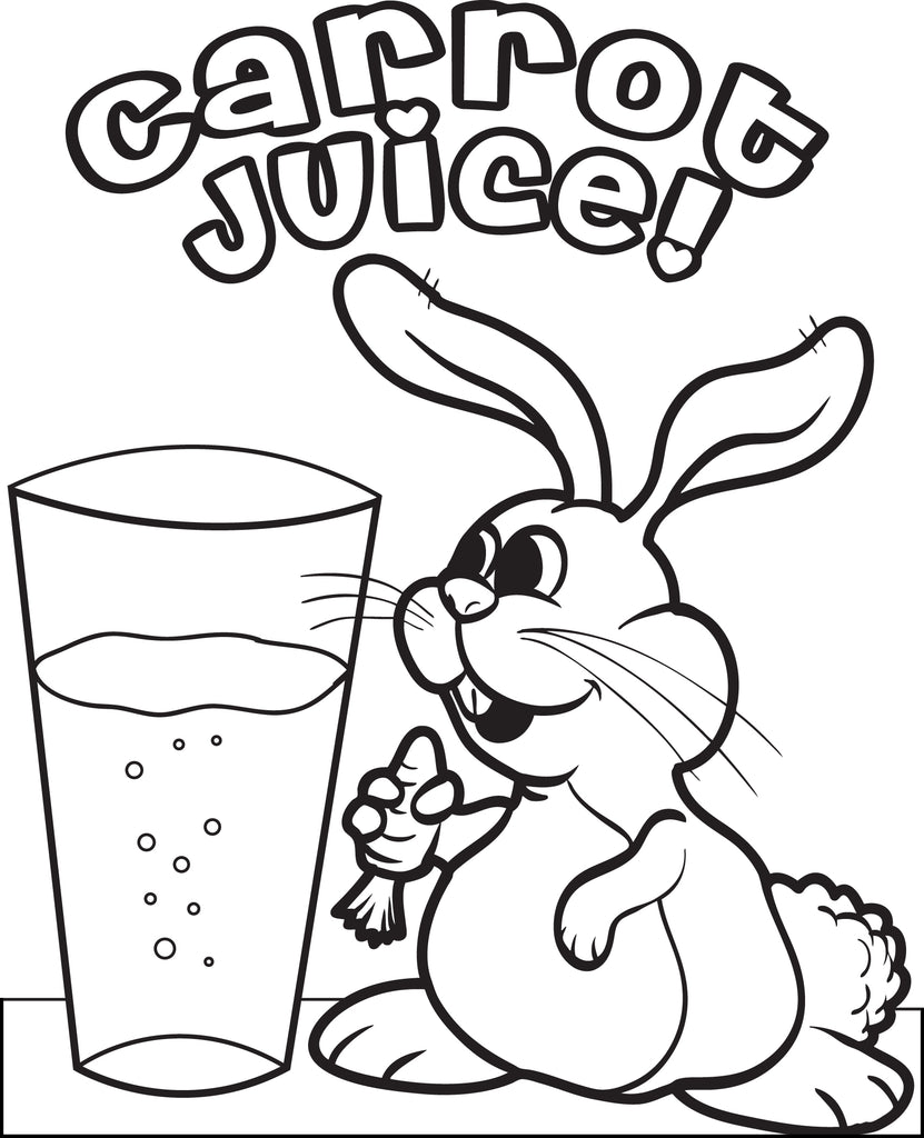 Cartoon Bunny Rabbit Coloring Page #1