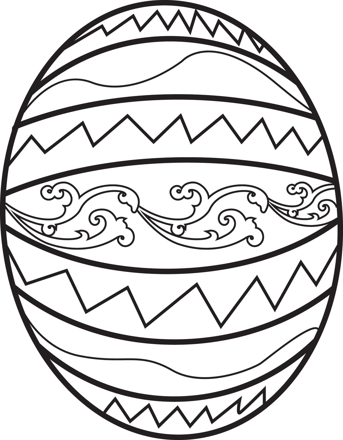 Easter Egg Coloring Page #1